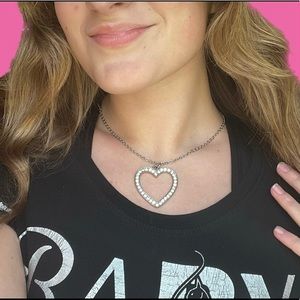 Y2K Bling Heart Necklace
